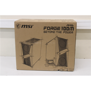SALE OUT. MSI MAG FORGE 100M PC Case, Mid-Tower, USB 3.2, Black | MSI | MAG FORGE 100M | Black | ATX | DAMAGED PACKAGING | Power supply included No