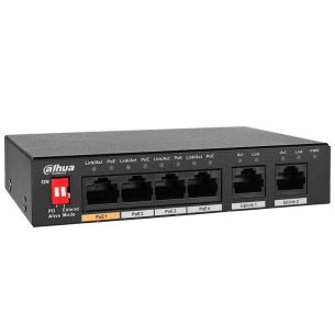Lüliti | DAHUA | PFS3005-4ET-60-V2 | Lauaarvuti/jalampe | PoE-portid 4 | 60 W | DH-PFS3005-4ET-60-V2