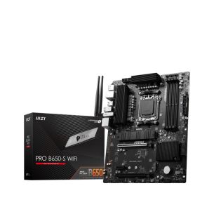 Põhiplaat | MSI | AMD B650 | SAM5 | ATX | Mälu DDR5 | Mälupesad 4 | 1xPCI-Express 1x | 2xPCI-Express 16x | 2xM.2 | 1xHDMI | 1xDisplayPort | 7xUSB 3.2 | 1xUSB-C | 1xRJ45 | 6xAudio port | PROB650-SWIFI